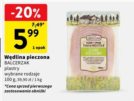 Wędlina pieczona plastry wybrane rodzaje promocja w Intermarche