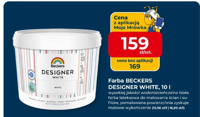 Farba BECKERS DESIGNER WHITE promocja w PSB Mrówka