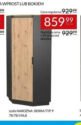 Szafa narożna Sierra Typ 9 promocja w Abra Meble