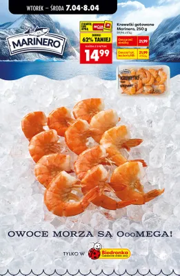Krewetki gotowane promocja w Biedronka
