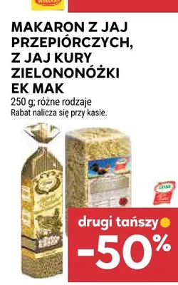 Makaron z jaj przepiórczych Ek Mak promocja w Stokrotka