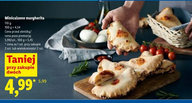 Minicalzone margherita promocja w Lidl