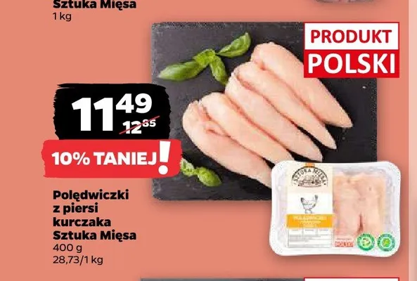 Polędwiczki z piersi kurczaka Sztuka Mięsa promocja w Netto