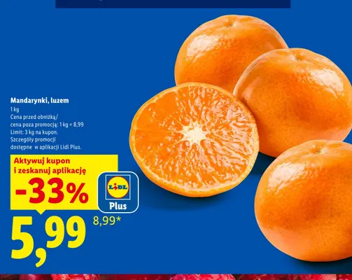 Mandarynki luzem promocja w Lidl