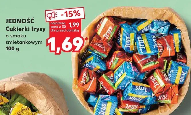Cukierki Irysy o smaku śmietankowym promocja w Kaufland