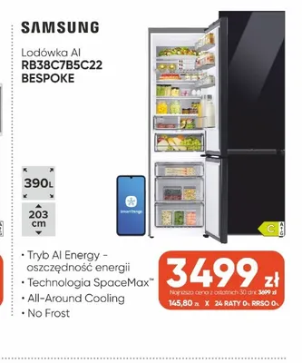 Lodówka Ai Samsung RB38C7B5C22 Bespoke promocja w Max Elektro