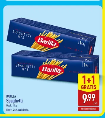 Makaron spaghetti Barilla N°5 promocja w Aldi