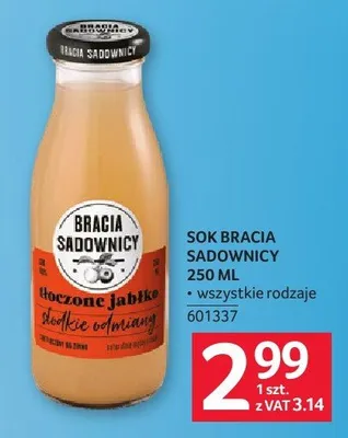 Sok tłoczone jabłko Bracia Sadownicy promocja w Selgros