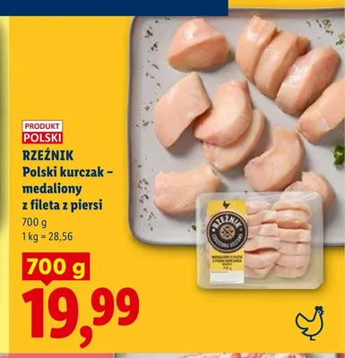 Polski kurczak - medaliony z fileta z piersi Rzeźnik promocja w Lidl