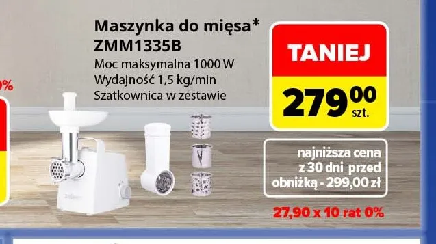 Maszynka do mięsa ZMM1335B Zelmer promocja w Carrefour