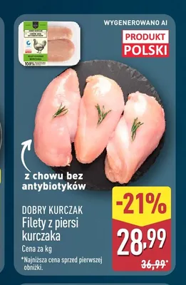 Filety z piersi kurczaka Dobry Kurczak promocja w Aldi