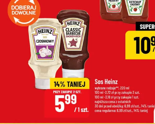 Sos czosnkowy Heinz promocja w POLOmarket