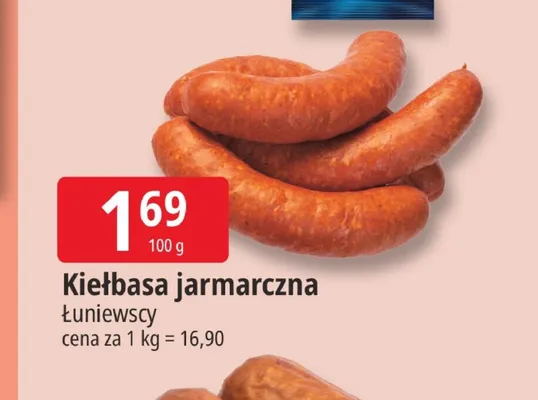 Kiełbasa jarmarczna Łuniewscy promocja w Leclerc