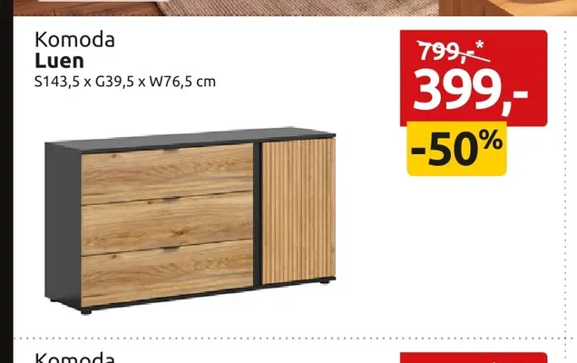 Komoda Luen promocja w Black Red White