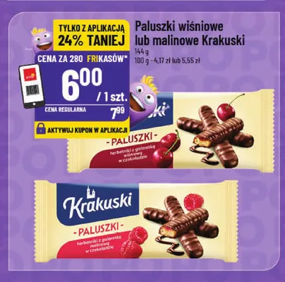Paluszki wiśniowe Krakuski promocja w POLOmarket