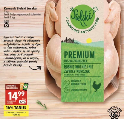 Kurczak Sielski tuszka promocja w Delikatesy Centrum