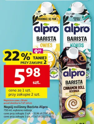 Napój roślinny Barista promocja w Auchan