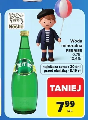 Woda mineralna Perrier promocja w Carrefour