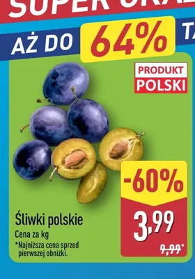 Śliwki polskie promocja w Aldi