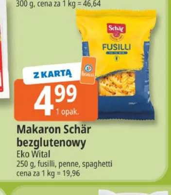 Makaron Schär bezglutenowy spaghetti promocja w Leclerc