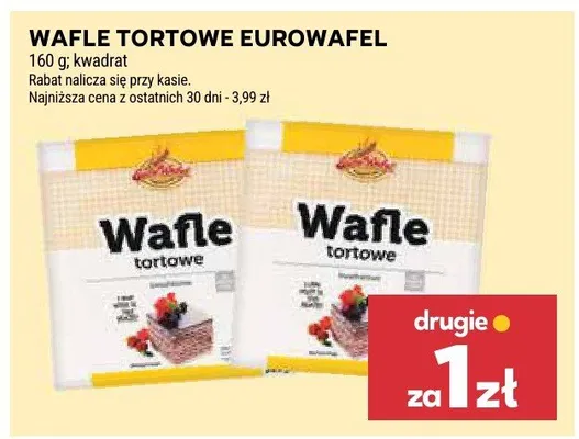 Wafle tortowe promocja w Stokrotka