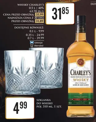 Whisky Charley's 40% promocja w Dino