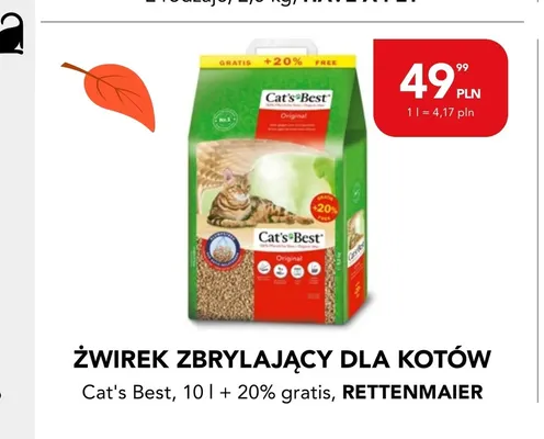 Żwirek zbrylający dla kotów Cat's Best promocja w Aquael zoo