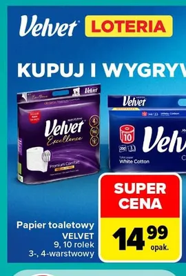 Papier toaletowy Velvet 10-pak promocja w Carrefour Market