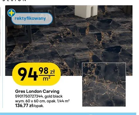 Gres London Carving Egen promocja w Castorama