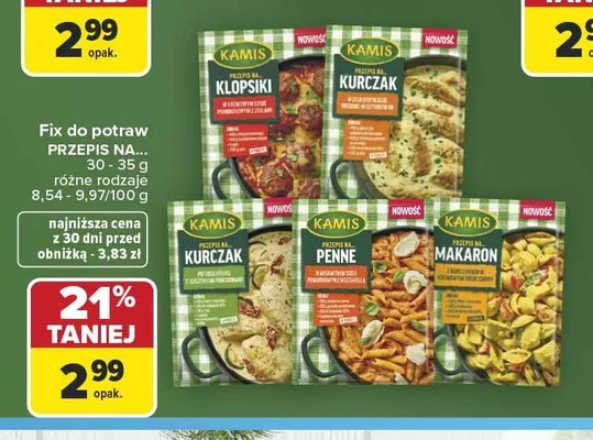 Fix do potraw Kamis Przepis na Makaron promocja w Carrefour