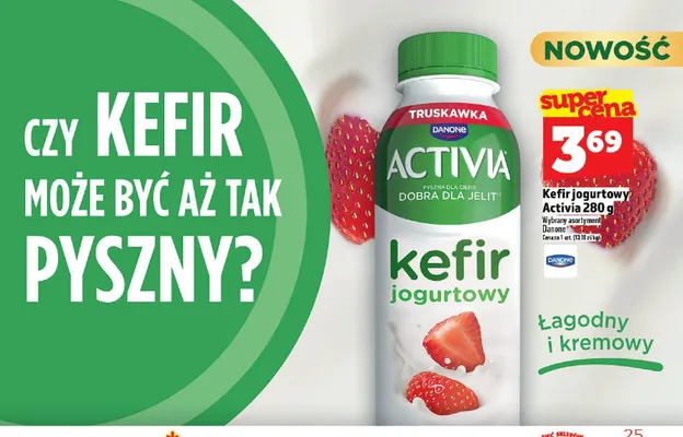 Kefir jogurtowy Activia truskawkowy Danone promocja w TOPAZ