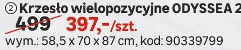 Krzesło wielopozycyjne ODYSSEA 2 promocja w Leroy Merlin