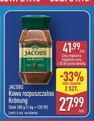 Kawa rozpuszczalna Krönung Jacobs promocja w Aldi