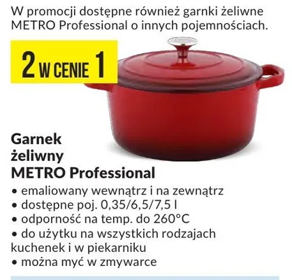 Garnek żeliwny METRO Professional promocja w Makro