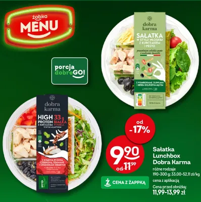 Sałatka w stylu włoskim z kurczakiem i pesto Dobra Karma promocja w Żabka