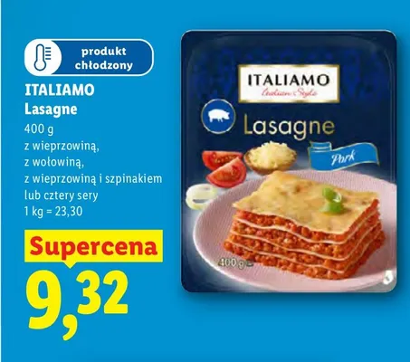 Lasagne cztery sery ITALIAMO promocja w Lidl