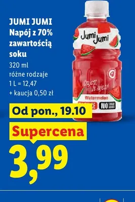 Napój z 70% zawartością soku Jumi promocja w Lidl