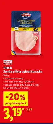 Szynka z fileta z piersi kurczaka Pikok promocja w Lidl