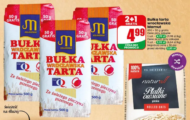 Bułka tarta wrocławska Mamut promocja w Dino