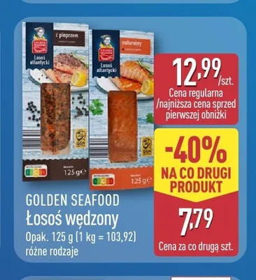 Łosoś wędzony z pieprzem Golden Seafood promocja w Aldi