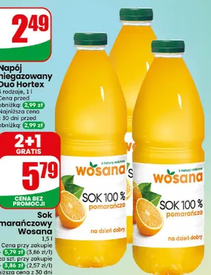 Sok pomarańczowy Wosana promocja w Dino