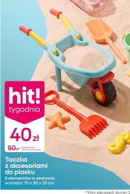Taczka z akcesoriami do piasku promocja w Pepco