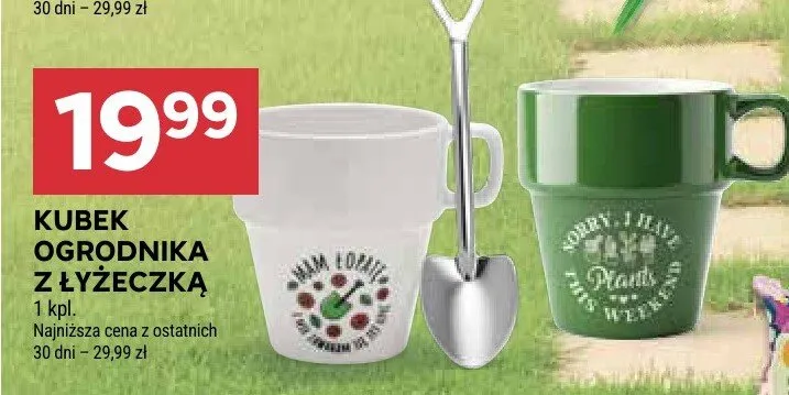 Kubek ogrodnika z łyżeczką promocja w Stokrotka