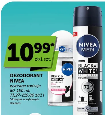 Dezodorant spray Nivea Men Black & White Invisible Original promocja w Euro Sklep