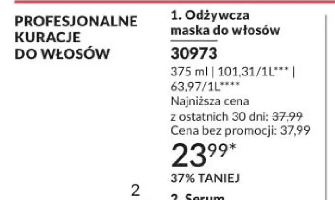 Odżywcza maska do włosów Advance Techniques promocja w AVON