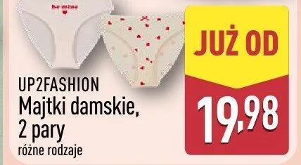 Majtki damskie 2 pary różne rodzaje promocja w Aldi
