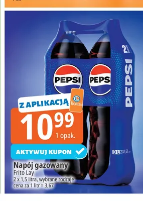 Napój gazowany Pepsi 2-pak 1,5 l promocja w Leclerc
