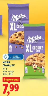 Ciastka XL różne rodzaje Milka promocja w Lidl