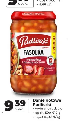 Danie gotowe Fasolka po bretońsku z kiełbasą i boczkiem Pudliszki promocja w Odido