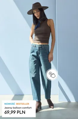 Jeansy balloon comfort promocja w Sinsay